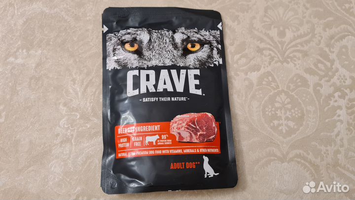 Crave корм д/собак влажный