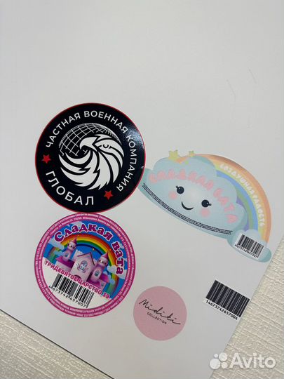 Стикеры наклейки на пленке