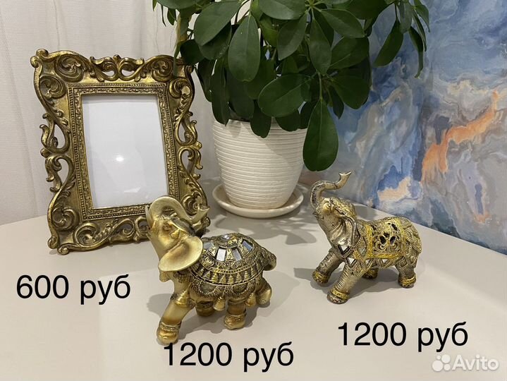 Интерьерные сувениры слоны, фоторамки