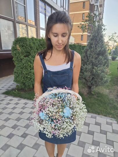 Огромные букеты из гипсофилы