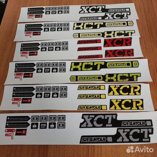 Наклейки на вилку SR Suntour