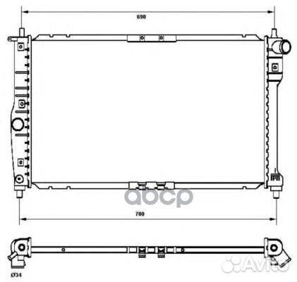 Радитор двигателя daewoo 53253 NRF