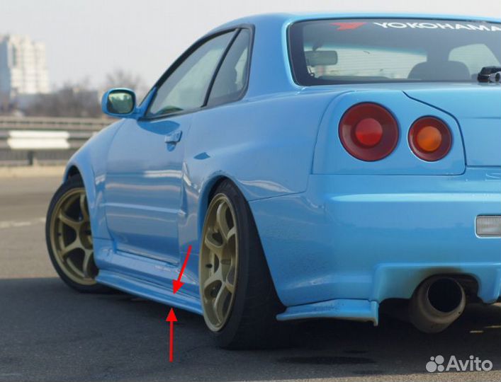 Накладки под пороги GTR nismo Nissan Skyline R34