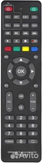 Пульт для цифровой приставки DVB-T2 (20 каналов)