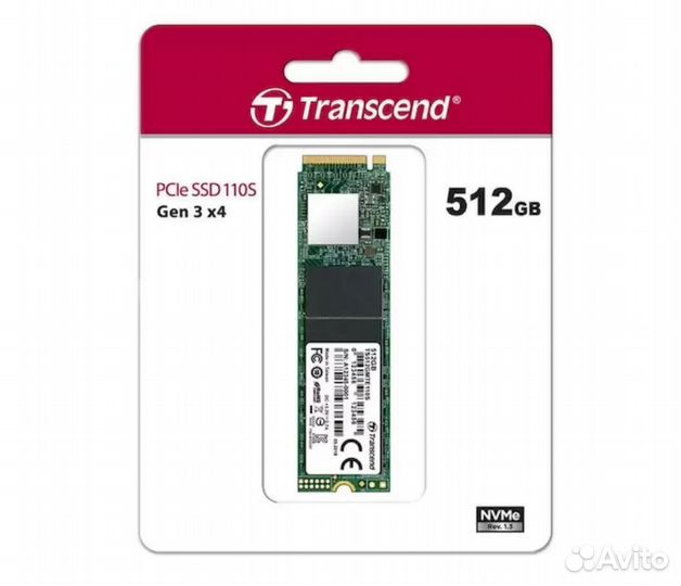 SSD 512Gb Transcend MTE110S (M.2 2280, NVMe)