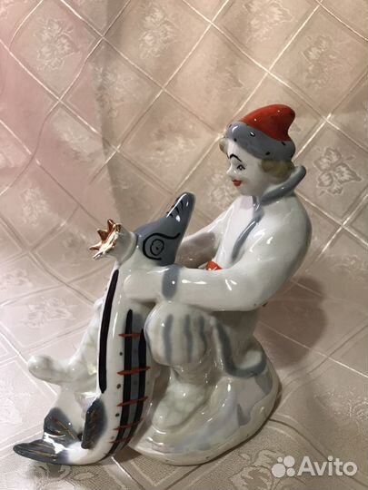 Статуэтка емеля со щукой СССР