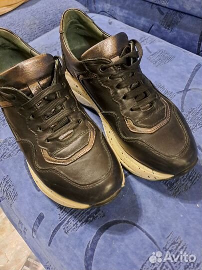 Кожанные кросовки, мало бу