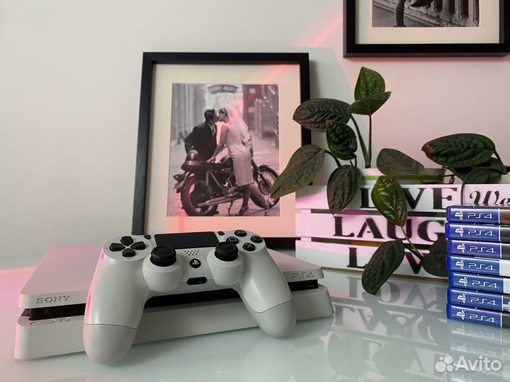 Sony playstation ps 4 slim 1 tb белая + 50 игр