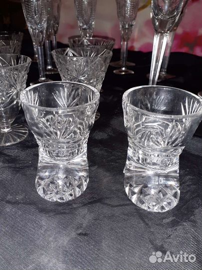 Хрусталь Рюмки на ножке СССР, стопки