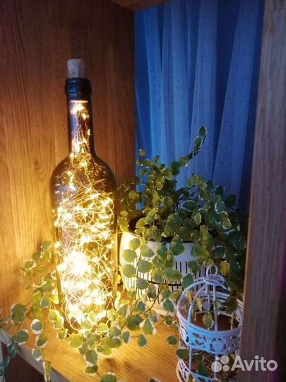 Интерьерная винная бутылка светильник