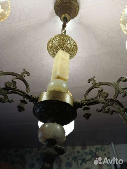 Комплект люстра и 1 бра винтаж