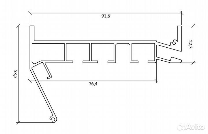 Гардина трехрядная