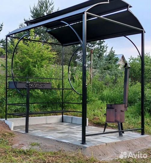 Мангал с печкой