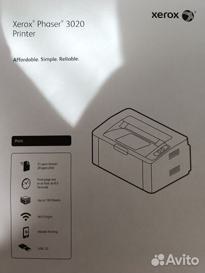 Принтер лазерный xerox phasher 3020