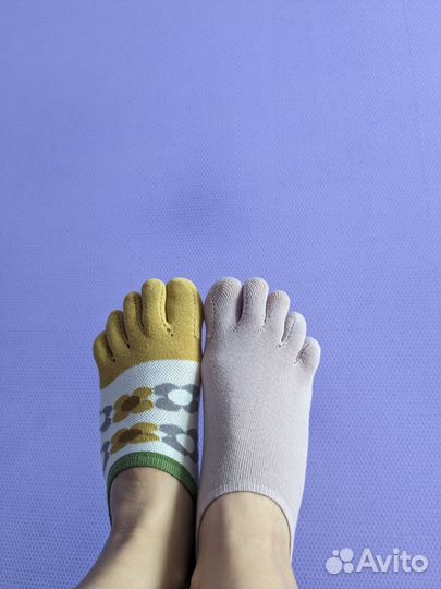 Носки-следки пять пальцев для йоги (five fingers)