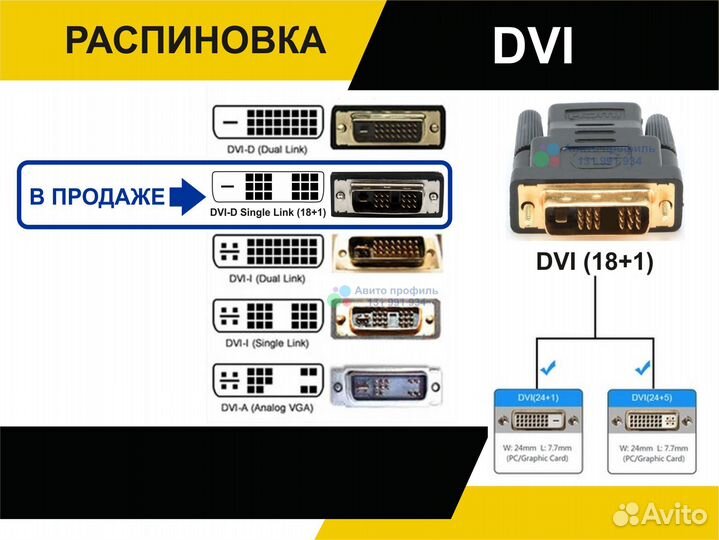 Переходник DVI-D - hdmi