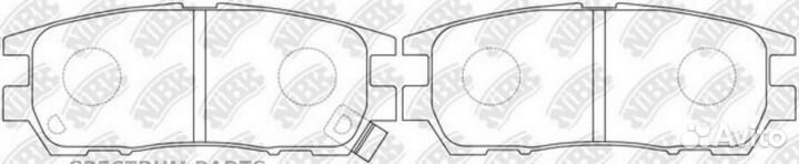 Колодки тормозные дисковые зад nibk PN3280