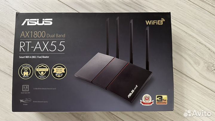 Роутер гигабитный Wi-Fi 6 Asus rt-ax55