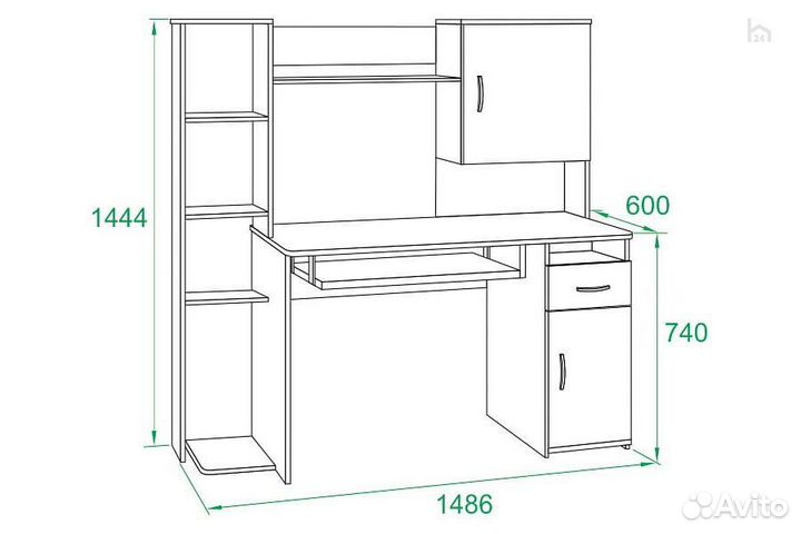 Стол компьютерный кст-11.1