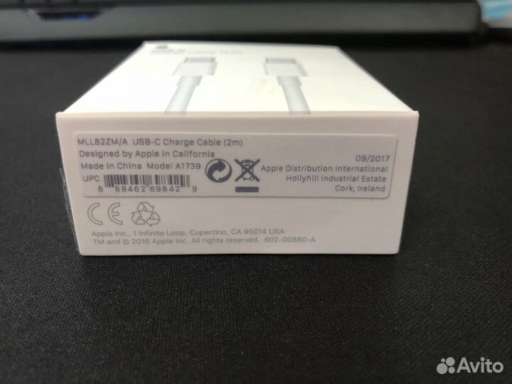 Кабель Apple USB Type-C Charge Cable (2m.) MLL82ZM