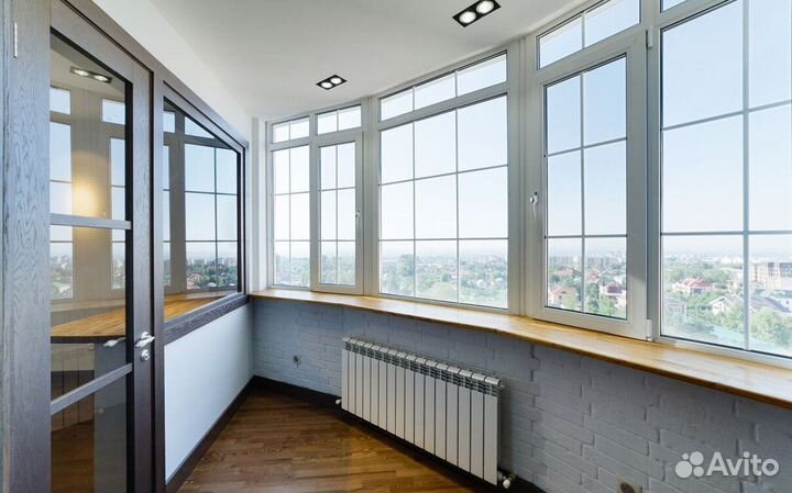 Остекление балконов и лоджий в рассрочку V8366