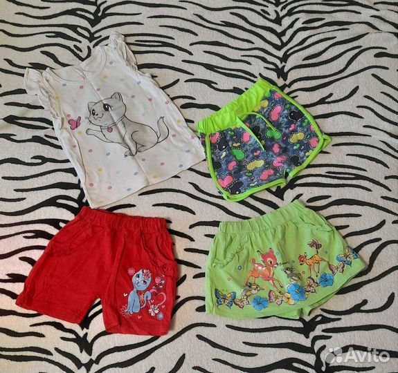Летние вещи на девочку 110-116 пакетом