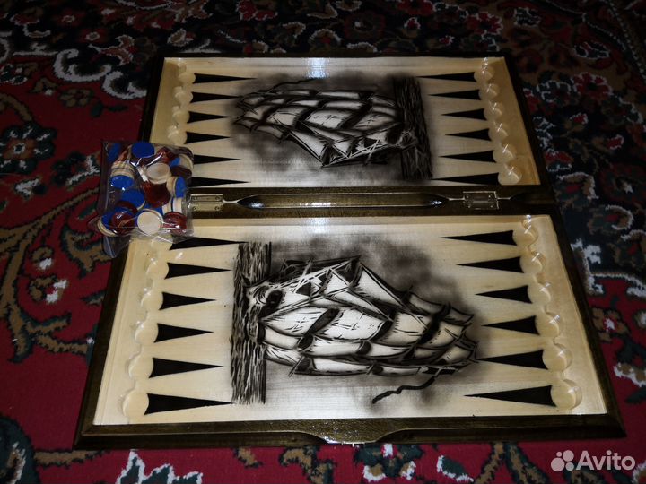 Нарды ручной работы-Корабли