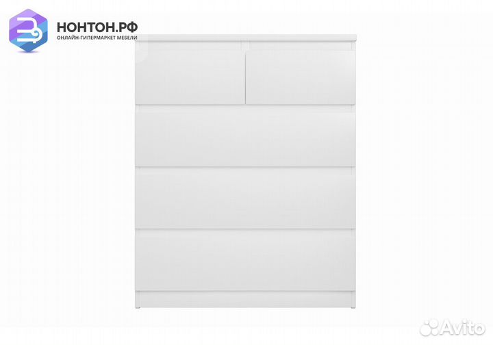 Комод Мальта 5 ящиков белый