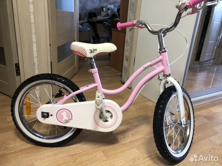 Детский велосипед розовый для девочки 16