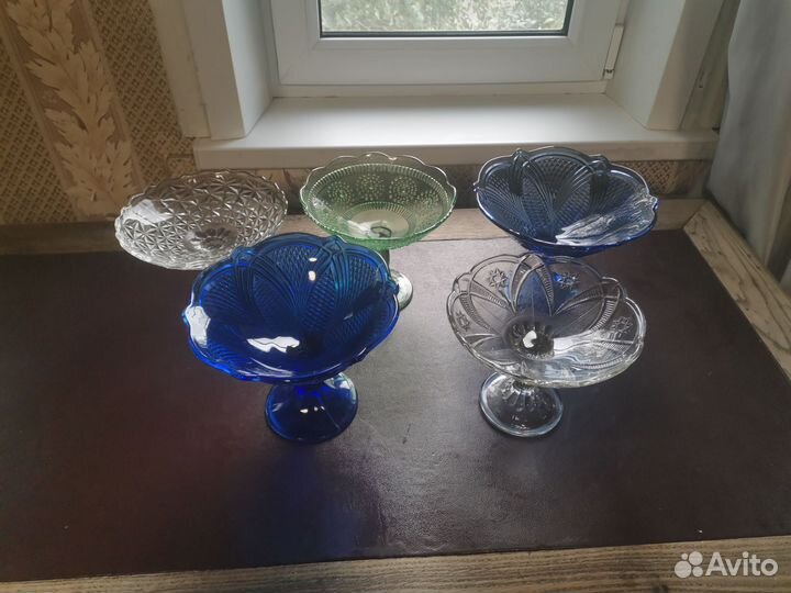 Ваза для фруктов на ножке СССР