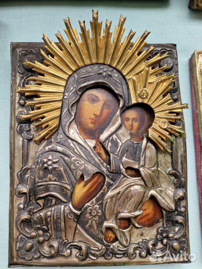 Старинные иконы 19 век под оклад, киот, лампаду