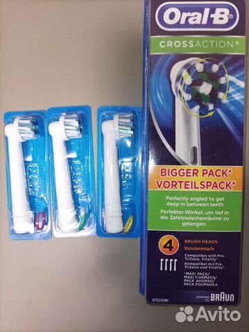 Насадки для зубной щётки Oral-B 3 штуки (новые)