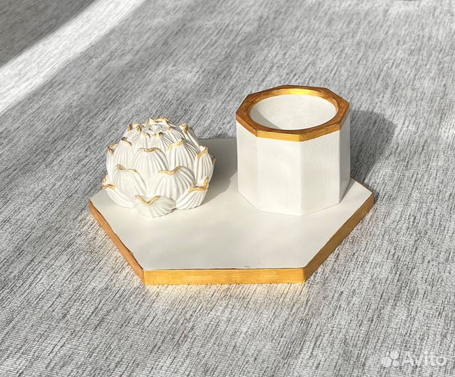 Подсвечник+подставка для благовоний+поднос-подстав