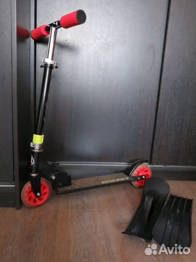 Самокат-снегокат детский двухколесный