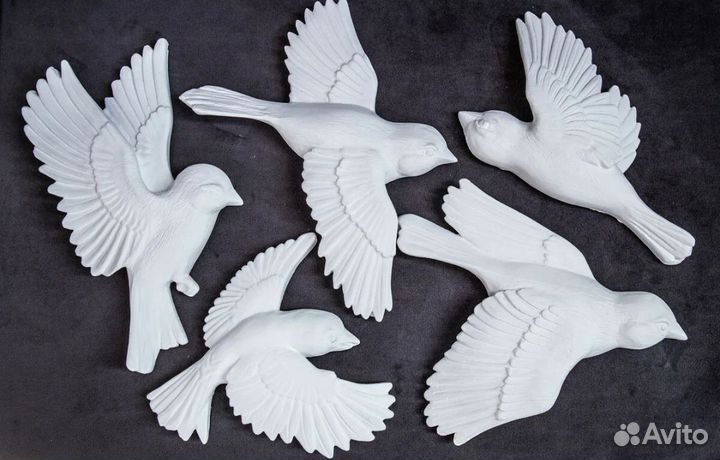 Птицы гипсовые на стену