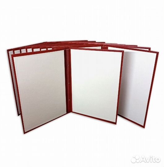 Папка красная твердая формата А4 для документов