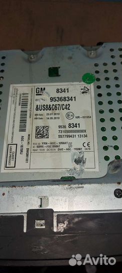 Штатная магнитола на chevrolet cruze