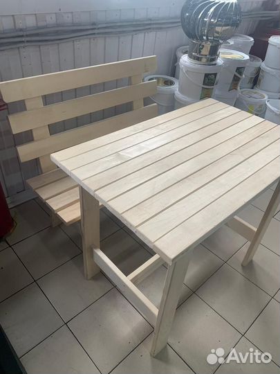 Лавка со столиком для бани