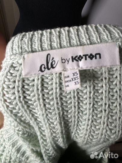 Мятный джемпер Koton XS