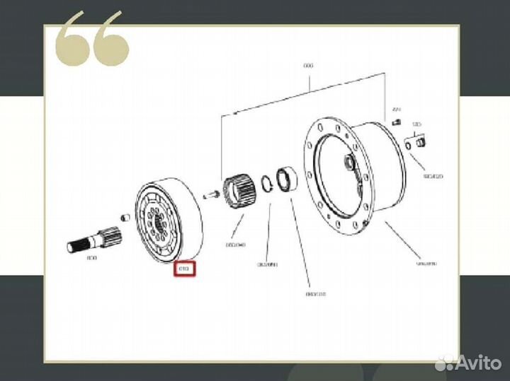 Шестерня солнечная бортового редуктора ZF