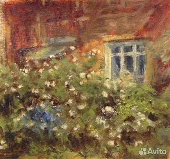 Этюд масло - Томский дворик
