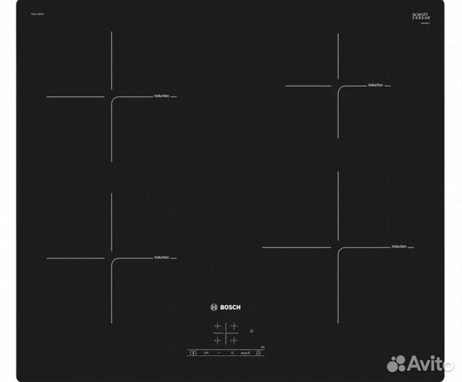 Индукционная варочная панель bosch PIE611BB1E