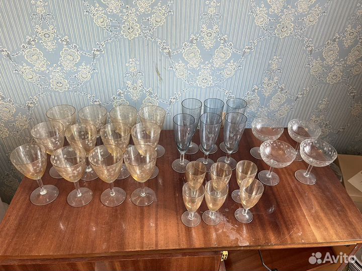 Фужеры хрустальные СССР, рюмки, креманки