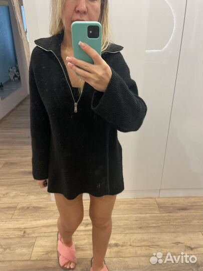 Свитер удлиненный на молнии