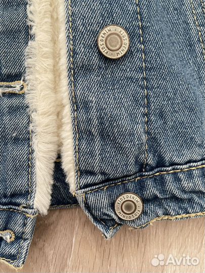 Джинсовая куртка теплая детская