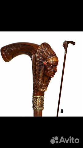 Трость опорная резная для ходьбы