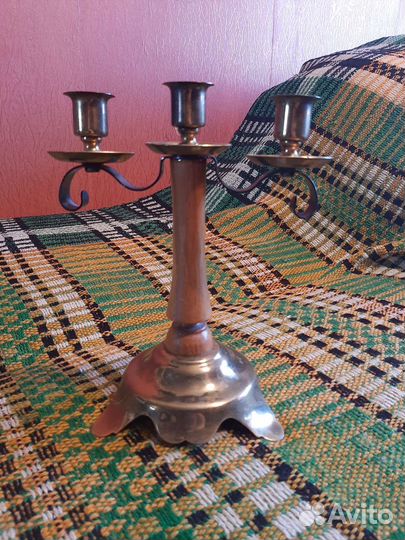 Подсвечник на три свечи винтаж