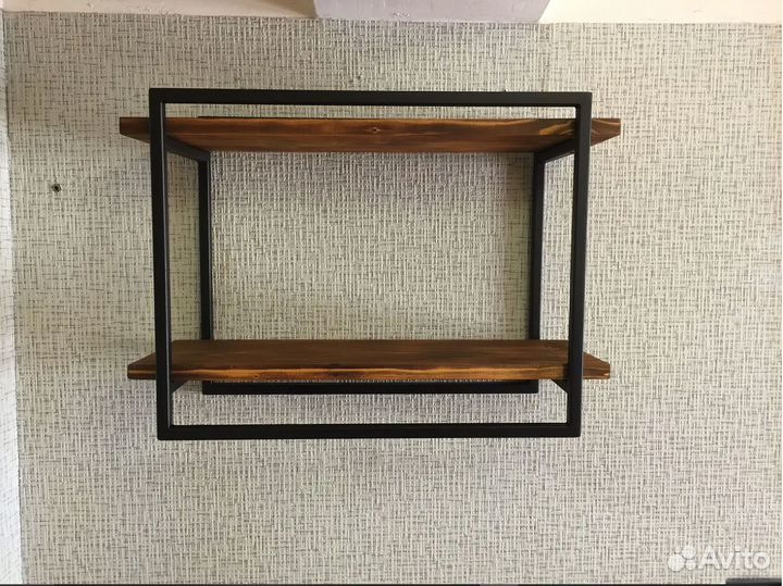 Полка лофт, настенная навесная для ванной для книг