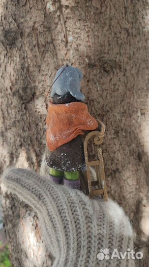 Ватные ёлочные игрушки ручной работы