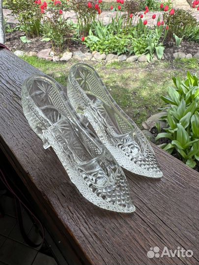 Хрустальные рюмки туфли СССР